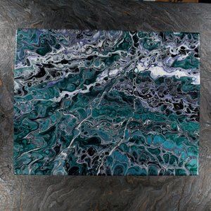 Acrylic Pour Painting 11x14 Clear coated